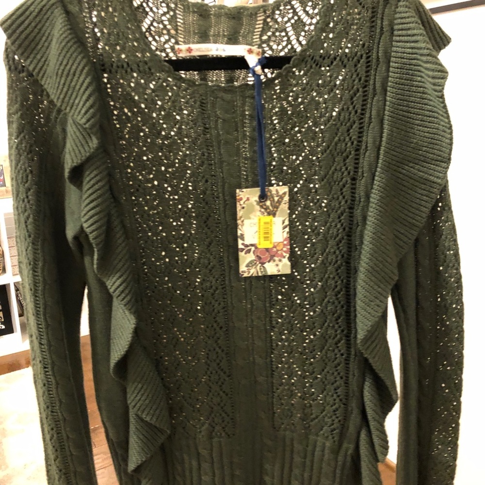 Forrest green knit sweater